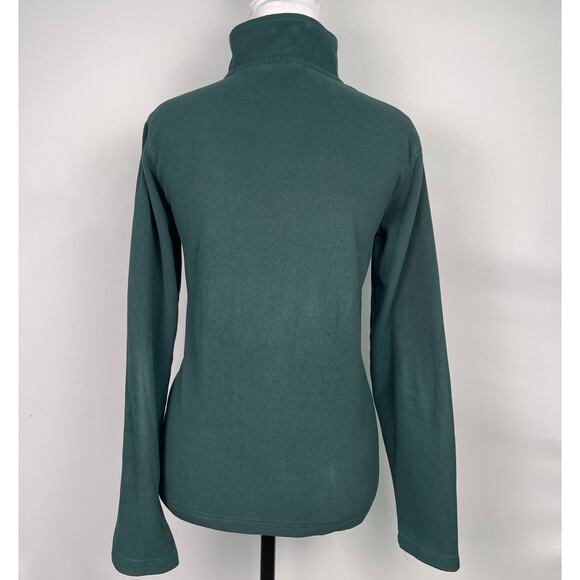 Lands’ End Unisex Youth Large Forest Green Fleece Quarter Zip Pullover 14–16 - Picture 4 of 10
